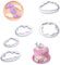 5 Stück Cloud Cookies Fondant, Wolke Ausstecher, Cloud Fondant Cutter, Wolken Ausstecher Fondant Keksausstecher, Wolke Form Ausstechform, Cookies Fondant Deko für Backraum Café oder Hochzeitstorte