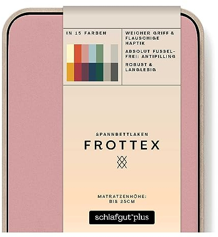 schlafgut Frottex Spannbettlaken 180x200cm bis 200x200cm – Purple Mid - 75% Baumwolle, 25% Polyester, Oeko-TEX Zertifiziert - Matratzenhöhe bis 25 cm