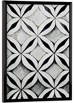 artboxONE Poster mit schwarzem Rahmen 18x13 cm Abstrakt Vintage Fliese - Bild fliese fliese Linien