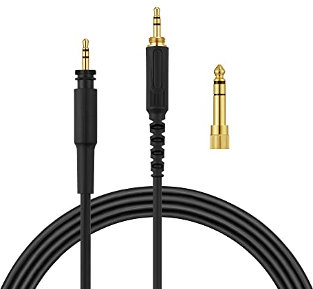 kwmobile Kopfhörerkabel kompatibel mit Shure SRH440A / SRH840A / SRH440 / SRH840 - Ersatz Kabel 300 cm 3.5mm Klinke - mit 6.35mm Adapter