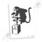LaserCad Schablonen BANKSY Streetart (B041, Monkey Detonator, DIN A2) Stencil für Graffiti, Airbrush, Kunst, Deko, zum Malen