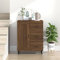 Homgoday Anrichte Küche Sideboard Wohnzimmer Anrichte Küche Anrichte Wohnzimmer Anrichte und Anrichte Küche Platzsparende Anrichte Eiche Braun 69,5 x 34 x 90 cm aus mehrschichtigem Holz