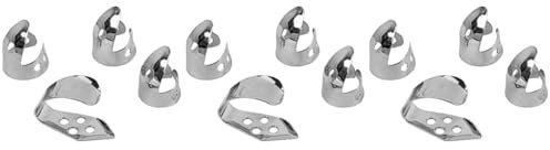 MILISTEN 12 Stk Plektrum Zither Fingerpicks Gitarren-fingerpicks Daumenpicks Für Gitarre Kalimba-nagelpicks Laute Halter Für Gitarrenpickel Gitarrenbilder Wählt Pfeife Ukulele Sattel Metall