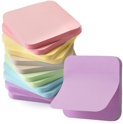 Mr. Pen- Sticky Notes, 2.8x2.8, 12 Pads, 720 Sheets, Pastel Color | Round Corner Sticky Notes Bulk, Self-Stick Note Pads, Perfect for Office, School, Home, Study & Organization