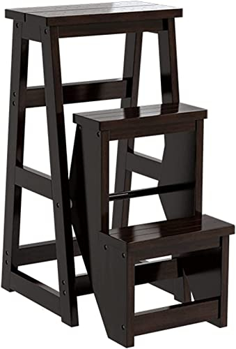 Moderner multifunktionaler Tritthocker, Bibliotheksleiter, Stuhl, Bibliotheksmöbel, klappbarer Holzhocker, Stuhl, Trittleiter für Zuhause, maximale Belastung 150 kg (A)