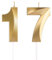 Geburtstagskerzen Zahlen 17/71, Gold Geburtstag Kerzen, Zahlenförmige Kerze, 3D Tortendeko, kuchen Dekoration für Geburtstag Party, Hochzeiten, Firmenfeiern, Jubiläen, Birthday Candle Nummer 17/71