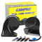 GAMPRO Hupe Autohupe Laut 130dB, Hörner Signalhorn für 12v Pkw Lkw Wohnmobile Motorräder Schiffe E-Bikes,2 Stück Trumpet for Any 12V Vehicles Trucks Lorrys Trains Boats Cars (G160168)