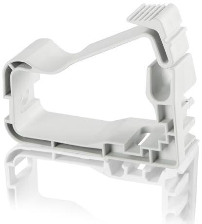 F-tronic 10 Stück Sammelhalter CMS15 für bis zu 15 Kabel, Kabelklammern in Grau
