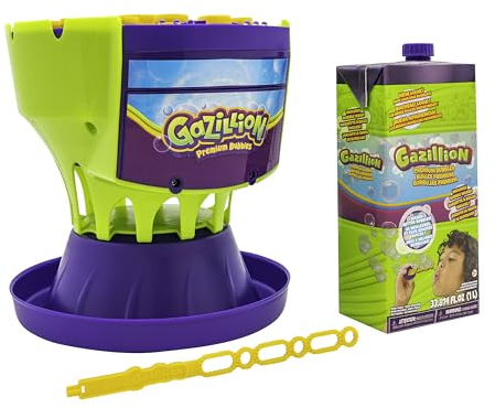 Gazillion Ultimative Seifenblasen-Maschine | Mega Elektrische Seifenblasenmaschine für Kinder, Partys, Feiern und draußen | Farbwechselnde LED-Leuchten Spielzeug & Geschenke Alter 3+