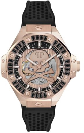 Philipp Plein Herren Uhr Automatik Plein $KELETON ROYAL PWPFA0324 Silikon