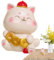 Maciun Maneki Neko Figur – Maneki Neko Feng Shui Glückskatze – niedliche Reichtum Katze Figurensammlung, Glücks- -Ornamente, Sammlerstück, niedliche Figuren aus Kunstharz, für Kuchendekoration,