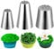 Giantree Set di 3 beccucci per la decorazione di erbe, in acciaio inox, per decorare torte, creme, cupcake, fondente