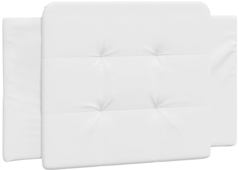 vidaXL Kissen für Kopfteil Zadar, Wandpolster Polsterpaneel Bettkopfteil, Rückenkissen Polsterkopfteil Wandkissen Schlafzimmer, Weiß 90cm Kunstleder