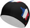 Bonnet de bain avec drapeau de la France pour homme et femme - Bonnet de bain confortable et durable