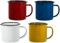 Theaque Set di 4 tazze da caffè smaltate da campeggio, stile vintage, per acqua, caffè, latte, per attività interne ed esterne