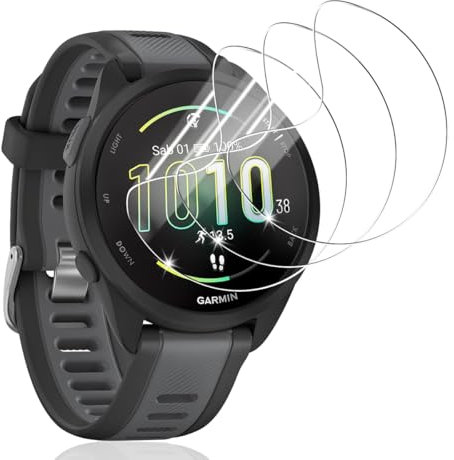 Bekiikoo Protector para Garmin Forerunner 165 [3 Piezas], TPU flexible de protección completa, HD Antiarañazos, cobertura completa, libre de burbujas Protector de Pantalla para Garmin Forerunner 165
