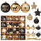Kesote Weihnachtskugeln Gold Christbaumkugeln Schwarz 52er Weihnachtsbaumschmuck Weihnachtsdeko für Weihnachten Party