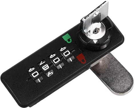 Sonew Serrures D'Armoire Loquet à Loquet, Serrure à Combinaison à Cadran Mécanique à 4 Chiffres, Serrure de Classeur sans clé avec Serrure de Garde-robe, pour Armoire à