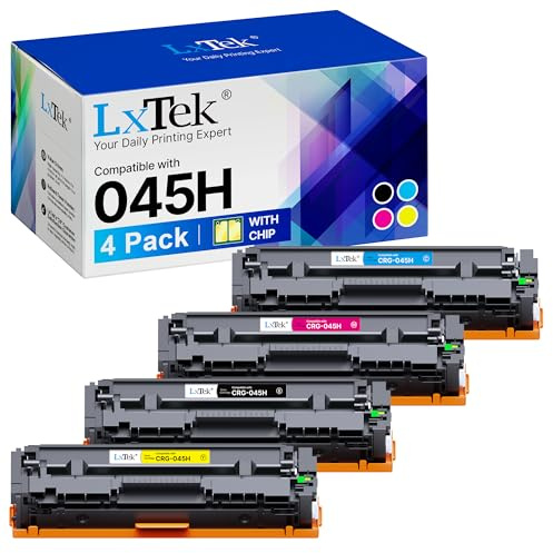 LxTek 045H CRG-045H Kompatible für Canon Toner 045H für Canon MF633cdw Toner für i-SENSYS LBP633cdw MF655cdw (4er-Pack)