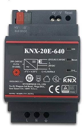 KNX-20E-640 Alimentatore KNX 640mA 30Vdc 20W KNX-20E con bobina integrata 1 pz