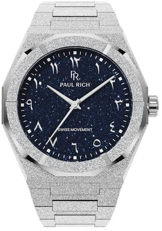 Paul Rich Luxuriöse Herren-Armbanduhr aus Edelstahl – robuste und stilvolle Uhr für Business, Geschenk oder Abschlussfeier – ausgefallene analoge wasserdichte Armbanduhr für Ihn – mattiertes