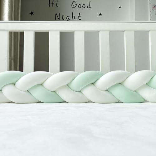 GYCS Babybett Nestchen Bettumrandung Nestchenschlange Knotenkissen Kantenschutz Seitenschläferkissen Baby Geflochten Stillkissen Bettrolle Zierkissen Für Babystoßfänger,A31,3.6M