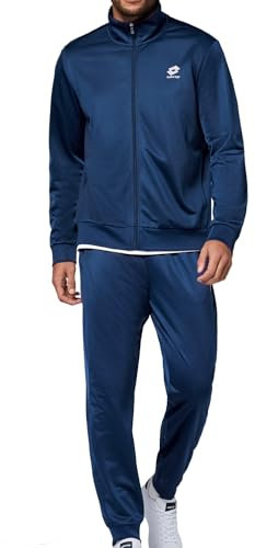 Lotto Trainingsanzug Herren blau Größe XXL I Sportanzug Regular Fit aus 100% Polyester I Freizeitanzug mit elastischem Bund & praktischen Seitentaschen I Jogginganzug