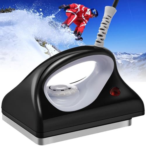 SUCRFXJ Ski Snowboard Waxing Iron, Commercial Ski Snowboard Wax Iron with Thick Base Plate &Adjustable Temperature, Wax Iron Ski and Snowboard Wax for Protecting Snowboard, Home