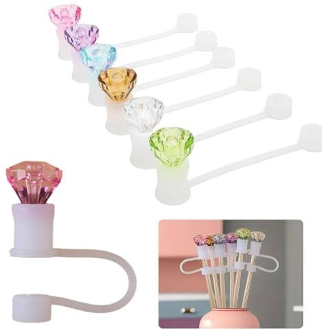Diamond Straw Topper for Stanley Cup 40&30oz, Silicone Diamond Straw Covers Cap for Tumblers, Colorful Reusable Straw Toppers for Stanley Cups Accessories, Valentine's Day Gifts for Girlfriend (A)