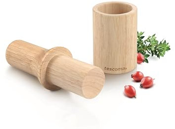 Tescoma 900875 Mortaio e pestello in legno ø 6 cm, Linea Online