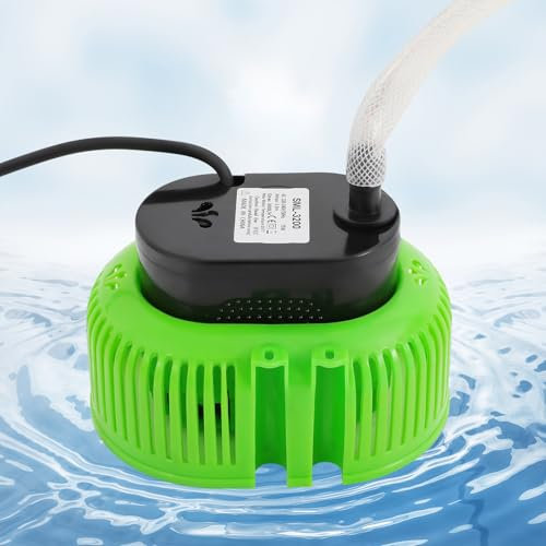 Pool Cover Pump for Quick Water Removal Swimming Pond Pump 3000L/659.9 Gallons/H, Pure Copper Motor, 75W - Automatic Operation (Green)