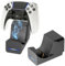 sciuU Station de Charge Murale pour Manettes PS5 DualSense & PS5 Edge Controller, Chargeur Dock Support Mural avec Indicateur RGB et Câble USB Type-C de 1m