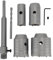 Kits de Scie à Trou de Béton, Couteau à Trous de Forage en Acier en Tungstène Ensemble de de Forage avec des Morceaux de de de 30 Mm, 40 Mm, 65, des Bits de en Cercle pour le Béton, la Brique, la