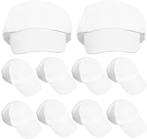Tofficu Weiße Cap Kinder Zum Bemalen 10Er Set Unbedruckte Baseballkappen Schirmmütze Für DIY Bastelprojekte Malspaß Schule Party Strand Und Reisen
