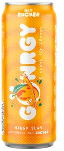 Gönrgy Mango Slam Energy Drink mit Zucker, 24er Pack (24 x 500ml) EINWEG