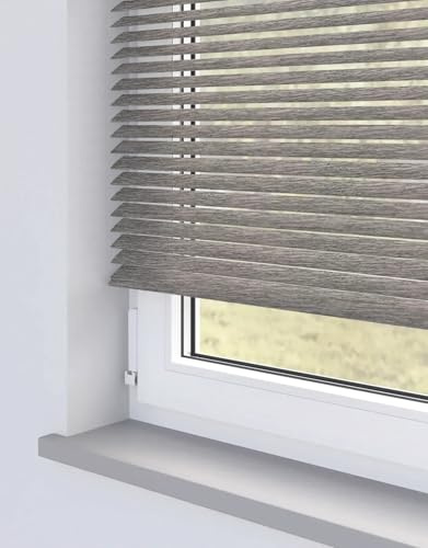 Made to Measure Faux Wooden Venetian Blinds – Flame Retardant, Moisture Resistant, Cord Operated, Ideal for all Windows (Night Fall)