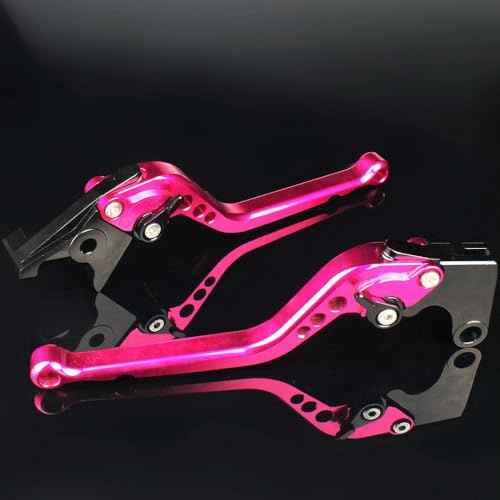 YCSYHQM Bremskupplungshebel Kupplungshebel Bremshebel Brems Kupplung Motorrad für Yamaha MT-125 2007-2022 YZF-R125 2014-2020-177mm Pink