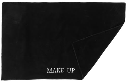 Alipis Schwarze Schminkmatte 81x51cm aus Strapazierfähigem Stoff Rechteckige Waschbare Tischdecke für Schminktisch Nageldesign und Beauty Arbeitsplatz Faltbare Make Up Unterlage