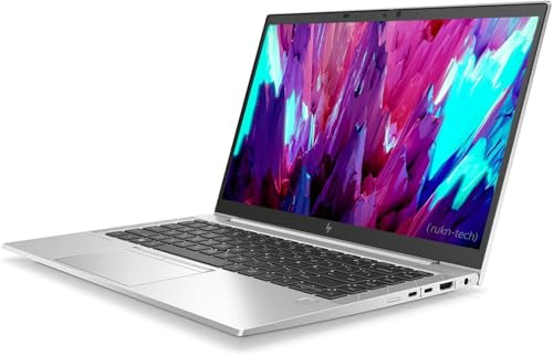 HP EliteBook 845 G8 Ordinateur Portable, Affichage FHD de 14 Pouces, AMD Ryzen 5 Pro 5650U, RAM 8 Go, SSD 256 Go, Clavier QWERTY américain, Pas de caméra, Win11 Pro (Renouvellé)