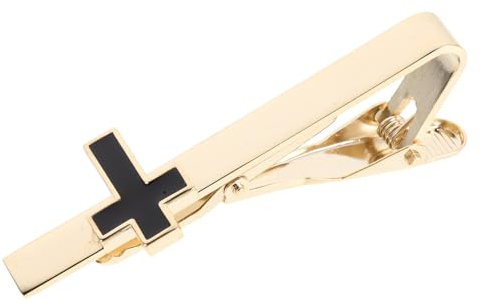 MOKKHNB Krawattenklammer mit Kreuz: Christliche Krawattennadel mit Kreuz für Herren – Krawattenklammer aus Kupfer – Herrenaccessoire für Beruf, Kirche, religiöse Anlässe