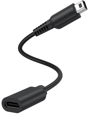 Meliya Adaptador de Cable Cargador USB C Femenino para Nintendo 3DS/3DS XL/2DS/2DS XL/DSi/DSi XL/New 3DS