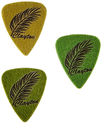 Clayton Plektrum Ukulele Picks Leave UKW/3, grün, 3er Pack