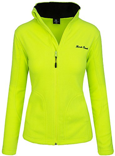 Rock Creek Damen Fleecejacke Fleece Jacke Übergangs Jacke Sweatjacke D-389 [NeonYellow XL]