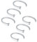 Briana Williams 6stk Nasenring Nasenpiercing Fake Nase Lippe Ring Set 20G 18G 16G 6mm/8mm/10mm/12mm Chirurgenstahl Piercing Nasen Schmuck