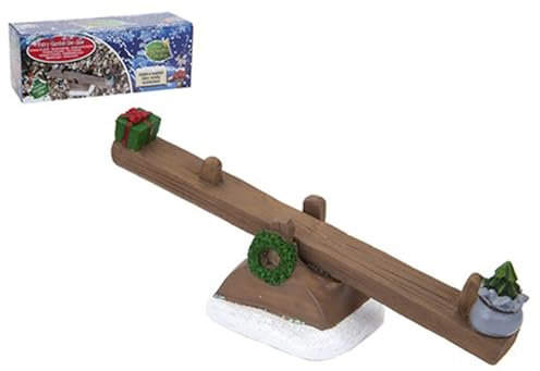 Enchanting Multicolor Secret Fairy Winter Woodland Seasonal See-Saw - 16 cm x 6 cm x 6cm (1 Pc.) - Magical Design - Perfect for Whimsical Garden Displays