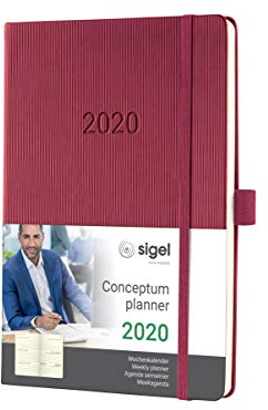 SIGEL C2068 Wochenkalender 2020, ca. A5, Hardcover, rot, Conceptum - weitere Modelle