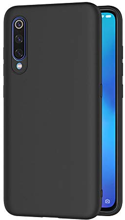 AICEK Compatible Xiaomi Mi 9 Hülle, Schwarz Silikon Schutzhülle für Xiaomi 9 Case TPU Bumper Xiaomi Mi 9 Handyhülle (6,39 Zoll)