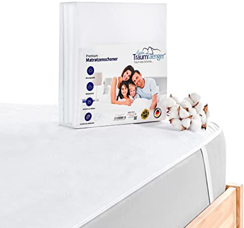 Matratzenschoner 160x200 cm, wasserdicht & atmungsaktiv aus Baumwolle (Oeko-TEX® Standard 100) bietet Matratzenschutz, Nässeschutz dient als Matratzenauflage, waschbar bei 60°