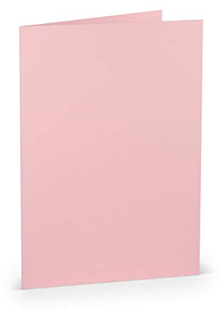 PAPERADO 250 Faltkarten DIN A5 - Flamingo gerippt Lila - 220 g/m² - 14,8 x 21 cm - Blanko Doppelkarten Klappkarten Einladungskarten