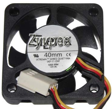 Zyvpee® SilenX 40x40x10mm 6000RPM 4cm IXTREMA IXP-11-DVI 12V Cooling fan for North/South Bridge CPU Fan, Case Fan, Switch Fan